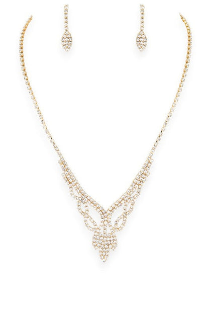 3 IN 1 Rhinestone Bridal Neccklace Set
