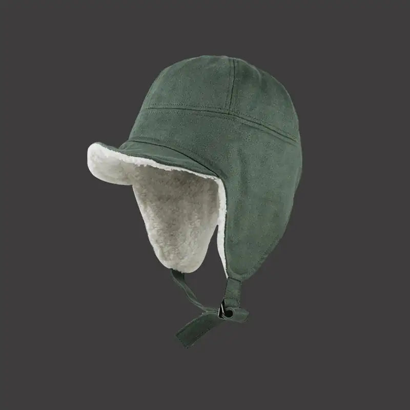 Warm Furry Suede Pilot Locomotive Lei Feng Hat