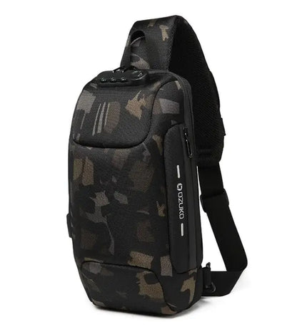 Anti-Theft Waterproof USB Shoulder Chest Bag