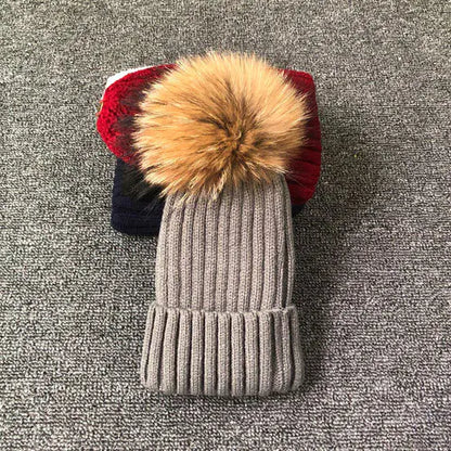 Women's Knitted Winter Cap with Pom Pom