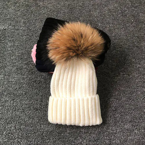 Women's Knitted Winter Cap with Pom Pom