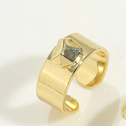 Metal Textured Oval Ring for Women