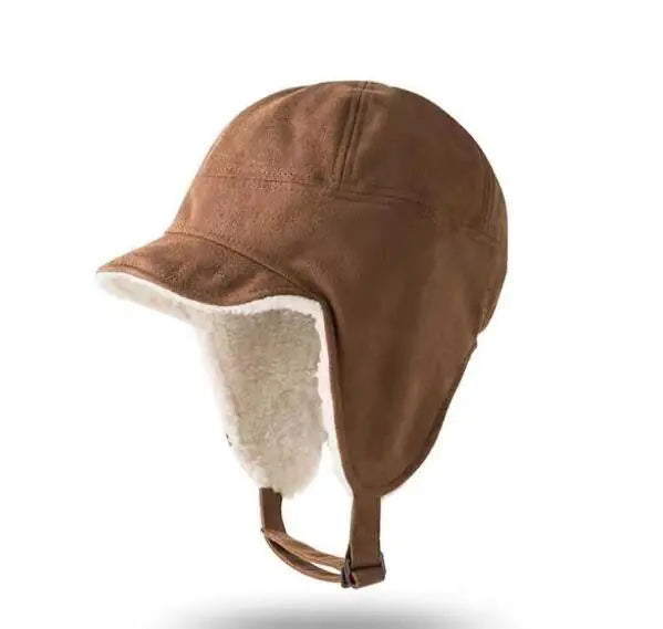 Warm Furry Suede Pilot Locomotive Lei Feng Hat