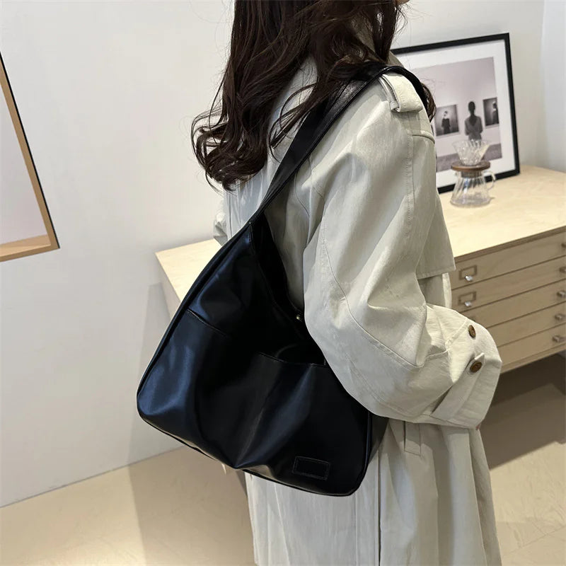 Vintage PU Leather Hobo Shoulder Bag