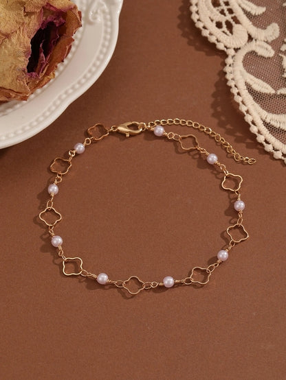 QIAMNI Summer Bohemia Crystal Cubic Zirconia Anklet For Women Girls