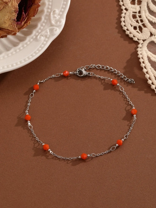 QIAMNI Summer Bohemia Crystal Cubic Zirconia Anklet For Women Girls