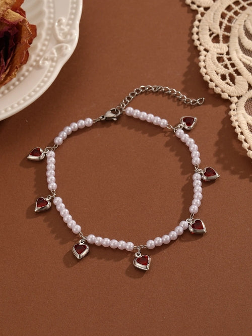 QIAMNI Summer Bohemia Crystal Cubic Zirconia Anklet For Women Girls