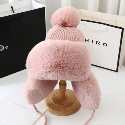 Thickened Cold-Proof Plush Hat for Women