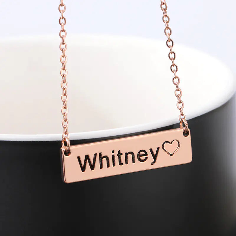 Custom Stainless Steel Heart Name Necklace (DIY)