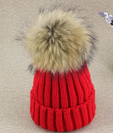 Women's Knitted Winter Cap with Pom Pom