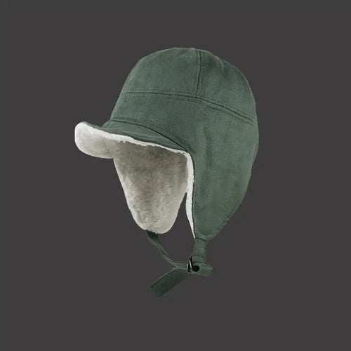 Warm Furry Suede Pilot Locomotive Lei Feng Hat