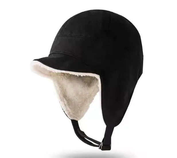 Warm Furry Suede Pilot Locomotive Lei Feng Hat