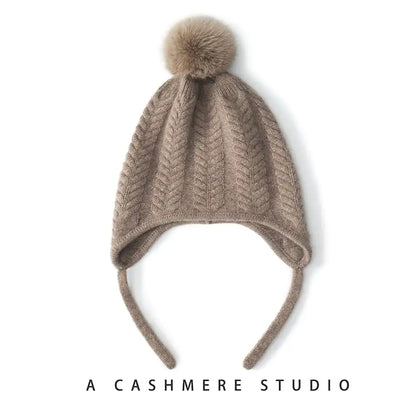 Thick Cashmere Knitted Hat for Autumn and Winter