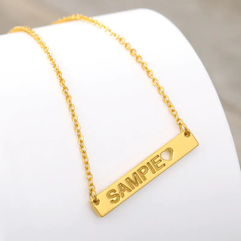 Custom Stainless Steel Heart Name Necklace (DIY)