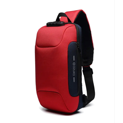 Anti-Theft Waterproof USB Shoulder Chest Bag